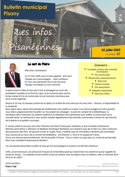 Mairie de Pisany Site officiel